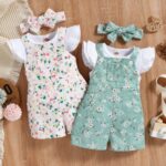 Baby Girl Printed Dungaree