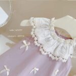 Kids Girl's Sleeveless Bow Decor Frock - Image 2