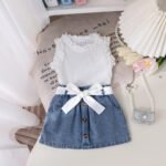Baby Girl's Summer Friendly Tops & Skirt Set - Image 2