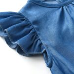 Baby Girl's Bow Ruffled Romper - Image 3