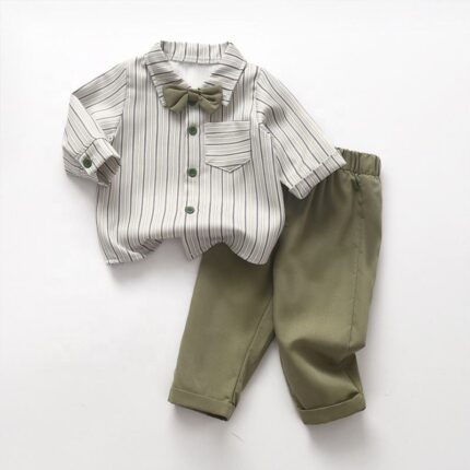 Baby Boy Spring Autumn Gentle Shirt+Pant set