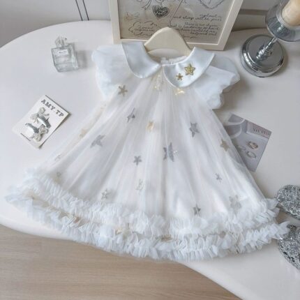 Kids Girl's Sweet Star Princess Party Dress