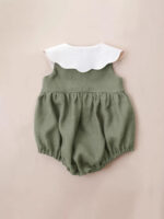 Baby Girl's Embroidered Triangle Stylish Romper for Casual Wear - Image 4