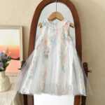 Kids Girl's Princess Design Sleeveless Frill Sweet Mesh Dress