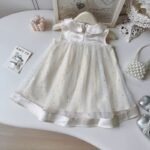 Kids Girl's Korean Style Sleeveless Sequin Mesh Puffy Princess Party Dress - Image 2