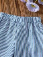 Kids Girl's Summer Friendly Lace Embroidered Flower Sleeveless Tops & Casual Trouser (2 pcs) Set - Image 5